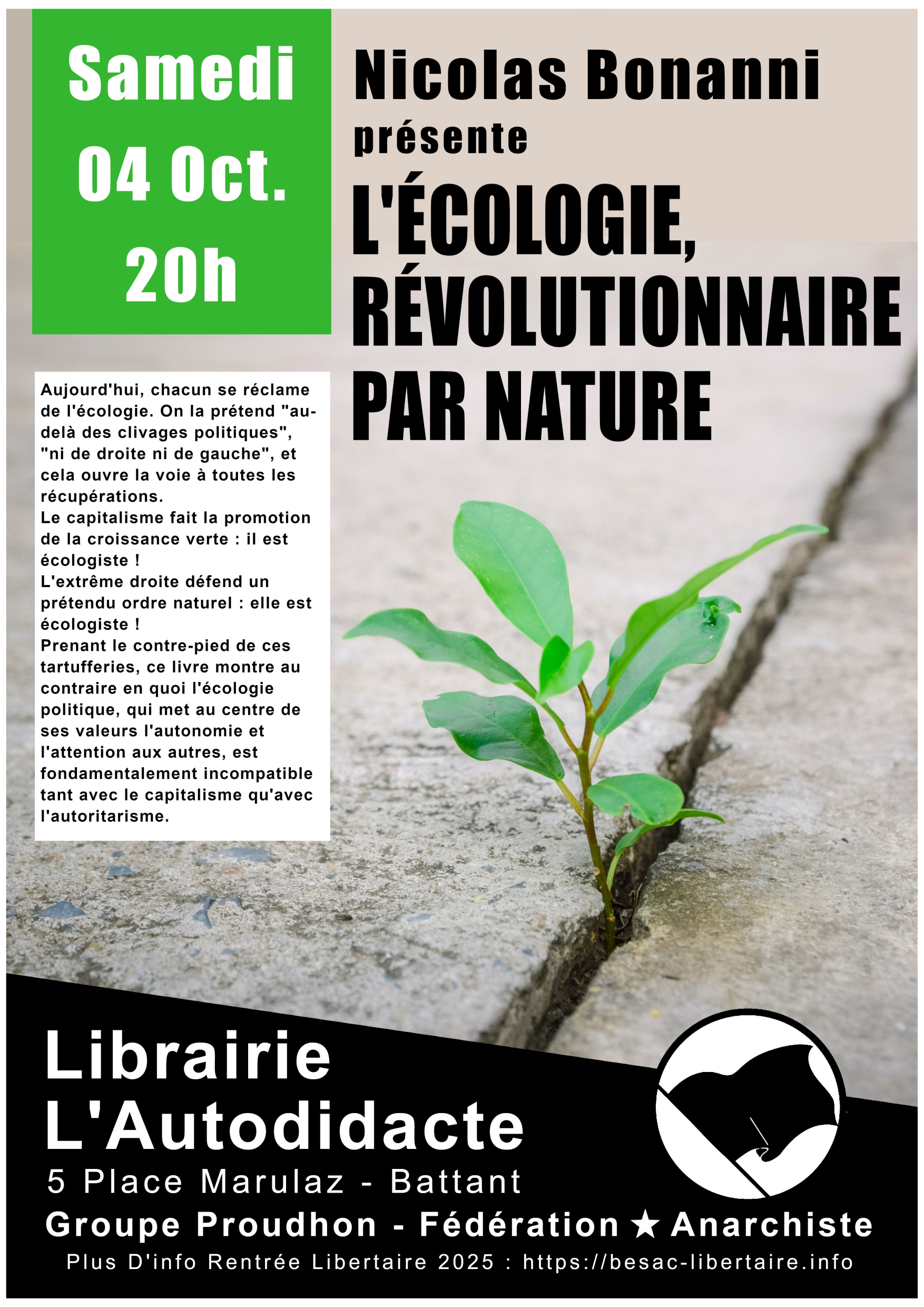 Affiche 04-10 L'écologie révolutionnaire